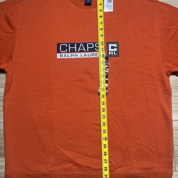 NWT Chaps Ralph Lauren Orange Sweatshirt - Men Size Large - Picture 11 of 15